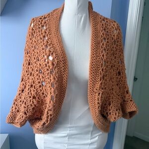 Chic Crochet Women's Shrug - Brown